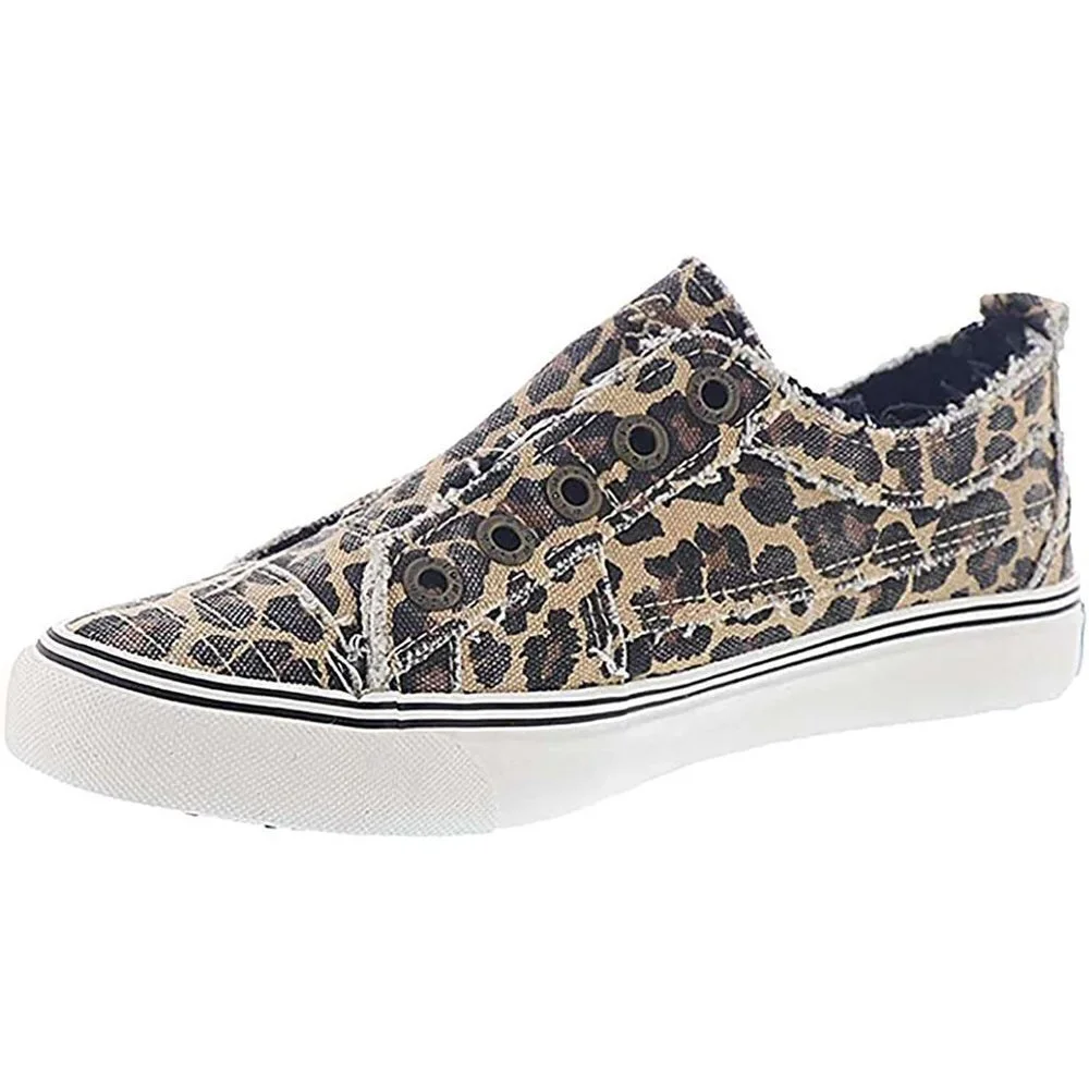23. NIB Blowfish Animal Print Canvas Girl Sneaker 4 - Picture 2 of 2